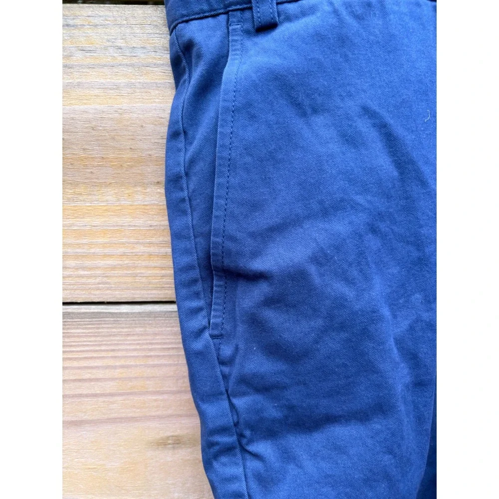Roundtree & Yorke Casuals Mens 44 Blue Cotton Flat Front Chino Shorts RN 58909